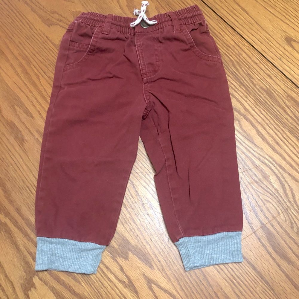 6/$20 Genuine Kids from Osh Kosh red rust jogger pants size 18 months